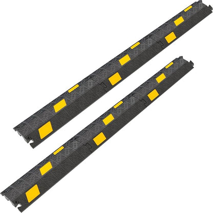 OranLite 6 Pack 1-Channel Rubber Cable Protector Ramp, Visible at Night by OranLite