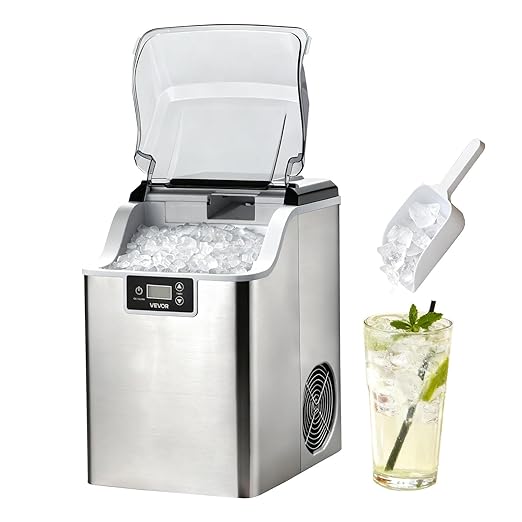 VEVOR Countertop Ice Maker, 44 lbs per Day, Self-Cleaning Portable Machine by VEVOR