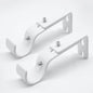 Curtain Rod Brackets Adjustable, 2 Pack Premium Rod Brackets for Wall, Curtain Rod Holder, Drapery Rod Holders Hardware Window Curtain Rod Support Hanger for 1 Inch Rod, White