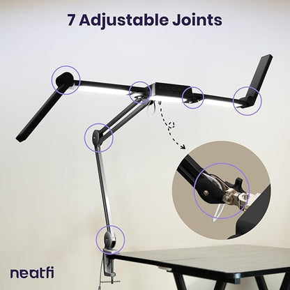 Neatfi 3, 000 Lumens LED Desk Lamp, 360 SMD LEDs, CRI 95, Adjustable Light Modes - Image 8
