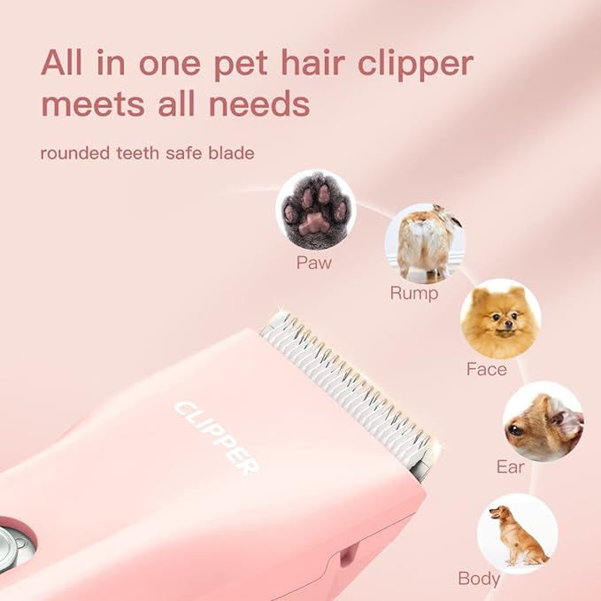 Dog Clippers, Quiet Washable USB Rechargeable Cordless Dog Grooming Kit - Image 2
