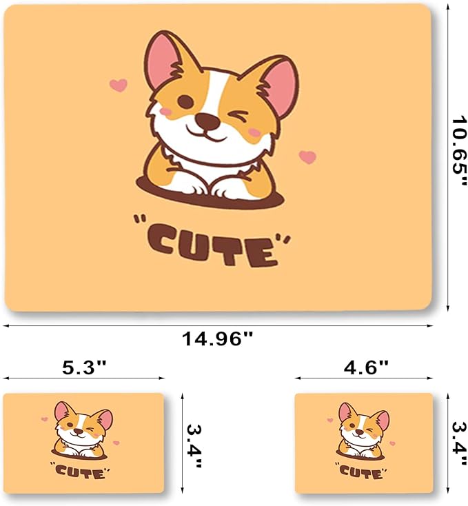Laptop Skin Sticker Decal, Decorative Waterproof Removable, Cute Corgi - Image 7