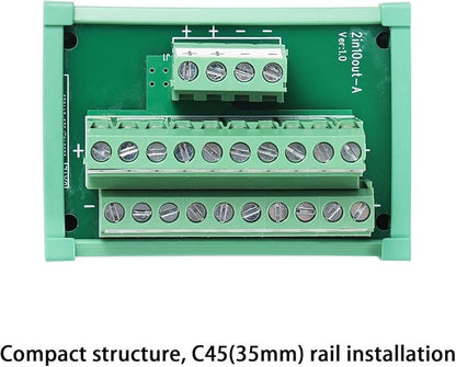 ANMBEST 2 in 10 Out Terminal Blocks Module, 25A DIN Rail and Panel Mounting - Image 4
