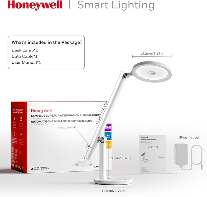 Honeywell Desk Lamp for Home Office, H6 Sunturalux™ Eye-Caring Led Desk Light - Image 7