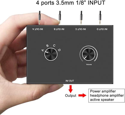 4-Way 3.5mm Stereo Audio Switcher - Image 4