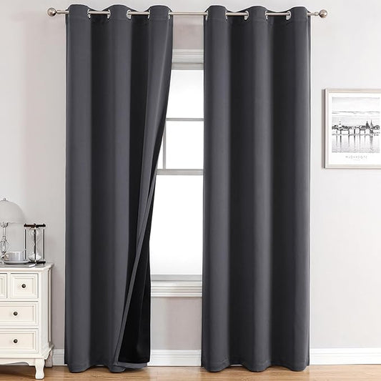 ChrisDowa 100% Blackout Curtains 72 inch Long by ChrisDowa