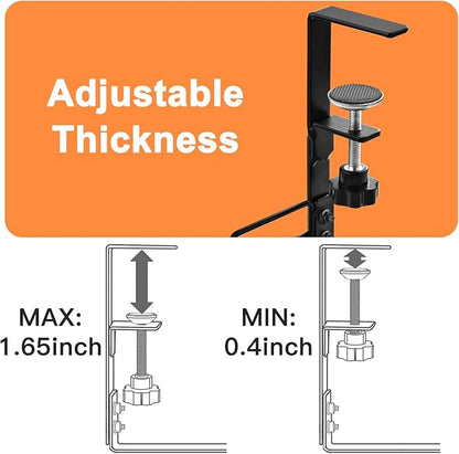 NoDrill 2 Pack 15.7" Under Desk Cable Management Tray, Sturdy Metal Cord - Image 4
