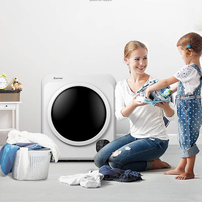 COSTWAY 1700W Electric Portable Clothes Dryer, 13.2 lbs Capacity Front Load - Image 5