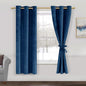 JIUZHEN Navy Velvet Curtains 63 inches Blackout Curtains by JIUZHEN