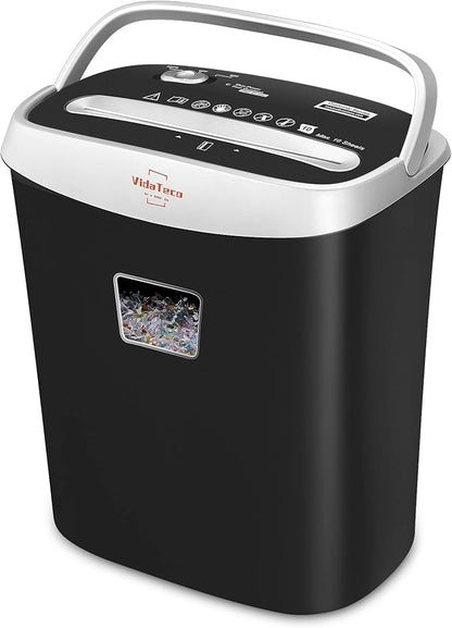 Paper Shredder for Home Office10-Sheet Cross-Cut Shredder by VidaTeco