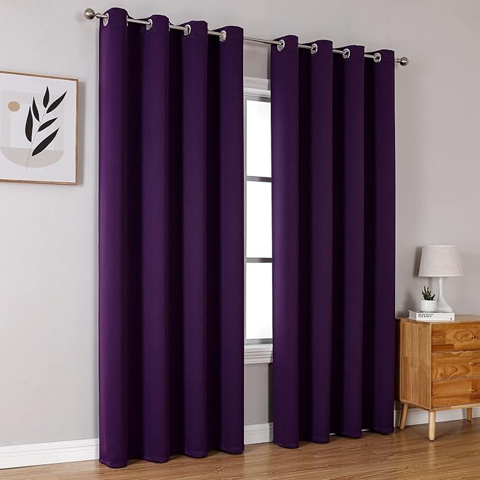 ChrisDowa Blackout Curtains 80 Inches Long 2 Panels Set - Image 6