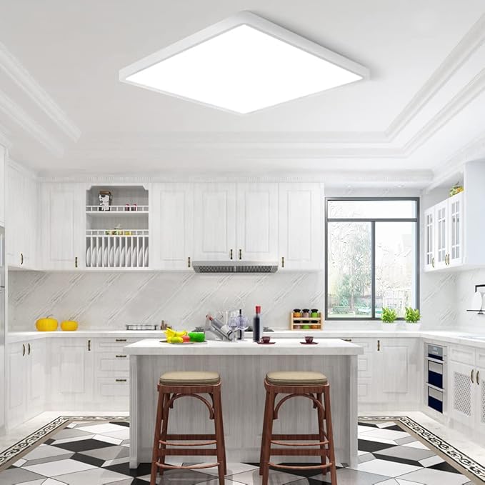 LED Flush Mount Ceiling Light Fixture, 5000K Daylight White, 12inch 24W - Image 3