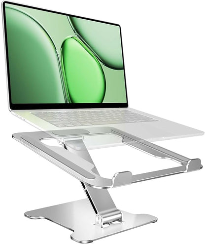 Foldable Aluminum Laptop Stand, Height Adjustable Ergonomic Riser by Unknown
