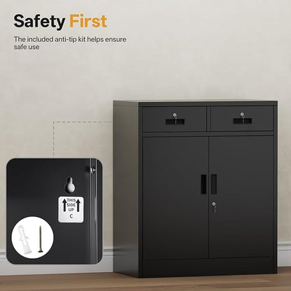 Metal Storage Cabinet, 36 Inch Tall Metal Garage Cabinet - Image 8