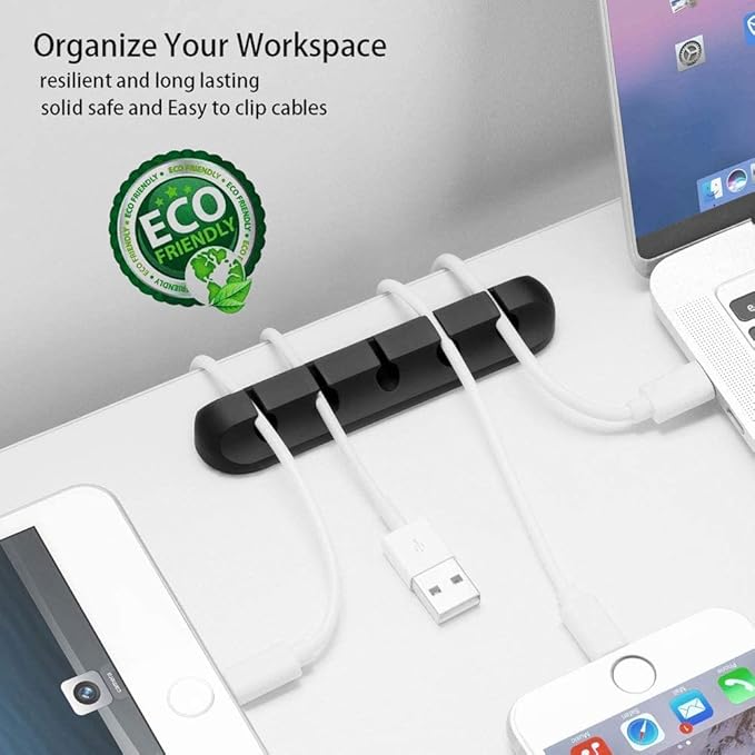 Cord Holder Cable Organizer Clips – Self Adhesive Cord Organizer - Image 2