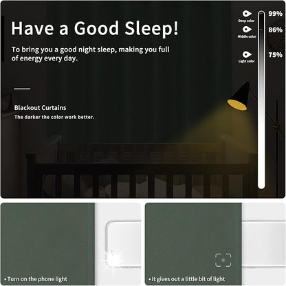 Easy-Going Blackout Curtains for Bedroom, Solid Thermal Insulated Grommet and - Image 2