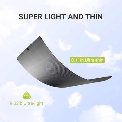 ALLPOWERS SF200 200W Flexible Solar Panel, Ultra-Thin 3mm Bendable - Image 2
