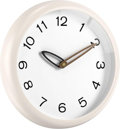 lanktoo Modern Wall Clock, Battery Operated, Tempered Glass, Bathroom by lanktoo