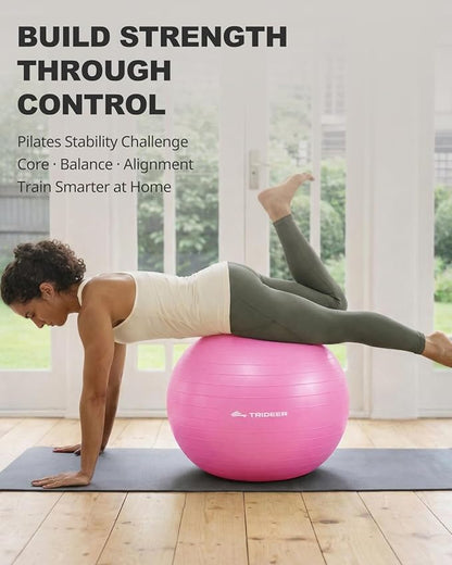 Trideer Exercise Ball for Yoga, Pilates & Fitness – Stability Ball Equipment - Image 4