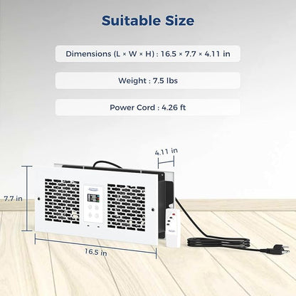 ALORAIR Room to Room Fan with Remote Control, Through Wall Ventilation Fan with - Image 7