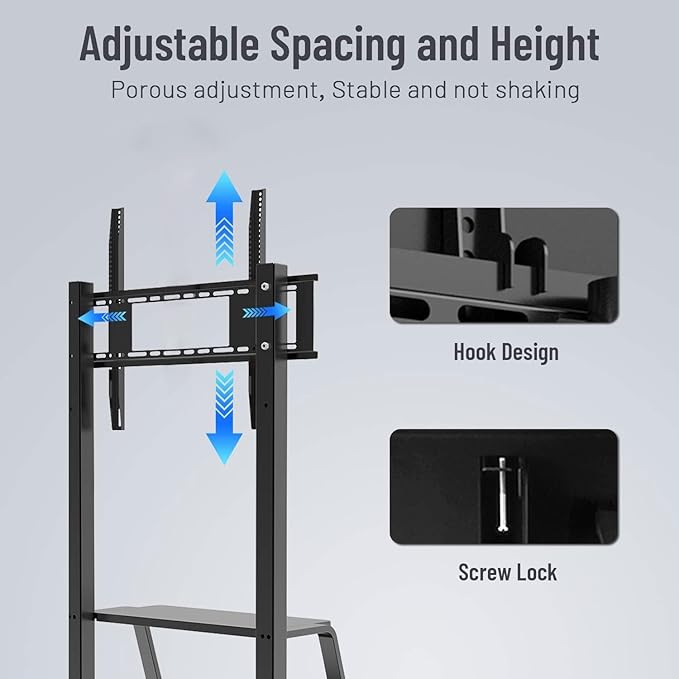 Mobile TV Cart, Rooling TV Stand - Image 5