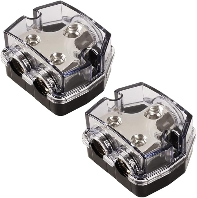 DHYANAOM Amp Power Distribution 2 Way, 0 Gauge in 0 Gauge Out Power by DHYANAOM