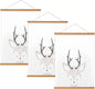 FALAMON 3 Pack Magnetic Poster Hanger Frame, 12x16 12x18 12x24 Teak Wood Magnet Poster Frame for Posters, Prints, Photos, Pictures, Maps, Scrolls, and Canvas Artwork