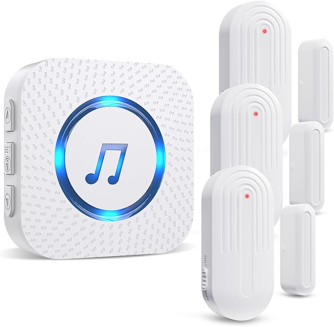 SanJie Door Chime, Door Open Contact Sensor Alarm by SANJIEGuardSecurity
