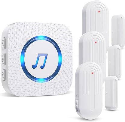 SanJie Door Chime, Door Open Contact Sensor Alarm by SANJIEGuardSecurity