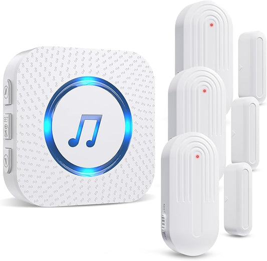 SanJie Door Chime, Door Open Contact Sensor Alarm by SANJIEGuardSecurity
