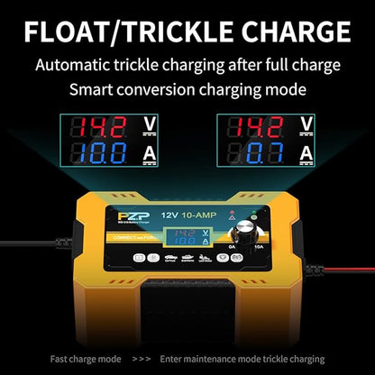 12V Automatic Car Battery Charger, 0-10A Arbitrarily Adjustable Smart Trickle - Image 5