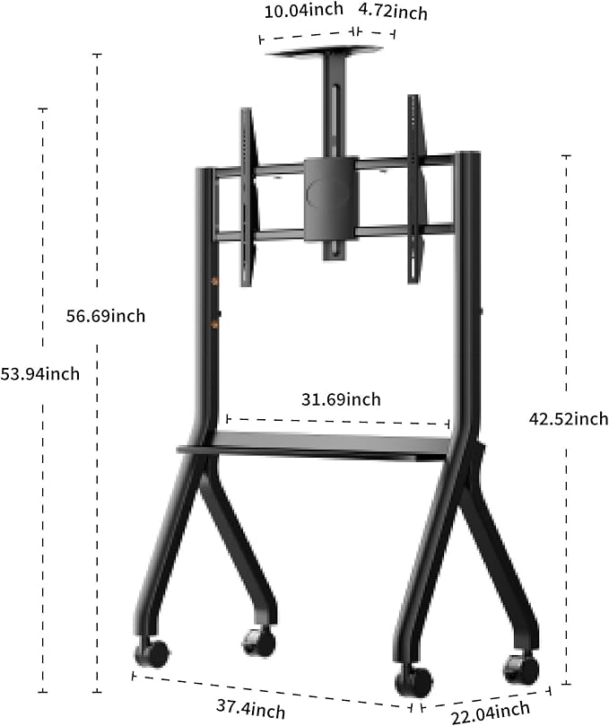 Sylvox Outdoor TV Rolling Cart, Heavy-Duty Y-Type Mobile TV Stand - Image 7