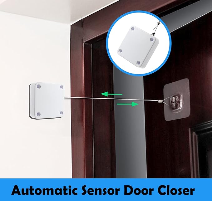 Rierdge 800g Set of 2 Punch-Free Automatic Sensor Door Closer - Image 5