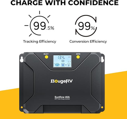 BougeRV MPPT Solar Charge Controller 40A, w/ Low-Temp Cut-Off, APP Control - Image 6