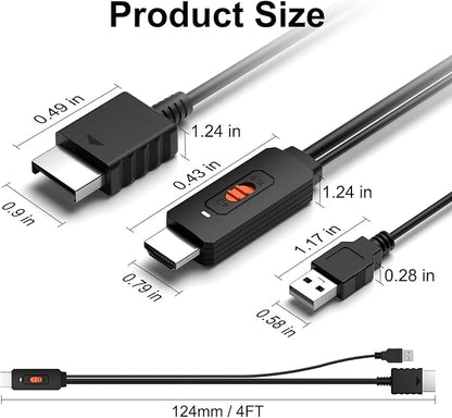 Azduou PS2 to HDMI Adapter HD-Link Cable - Image 5