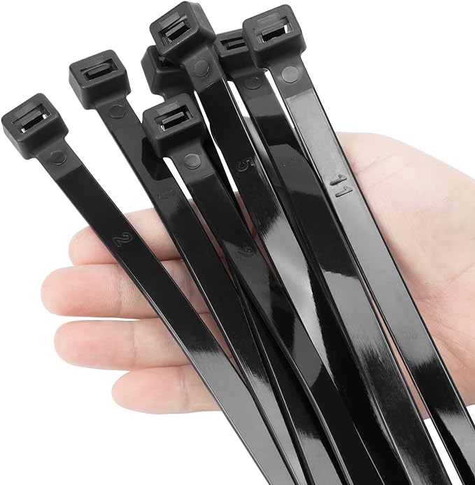 XINGO 12 inch Black Zip Ties Heavy Duty 100 PCS, 200 LBS Ultra Strong Plastic by XINGO