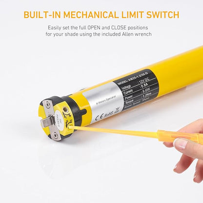 AM25-1.2/30-D DC 12V Tubular Roller Blind Motor – Built-in Mechanical Limit - Image 2