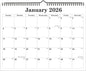 Calendar 2026 - Calendar 2026-2027 from January 2026 to June 2027, Spiral by Runtioval