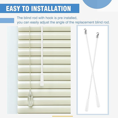 Bokon 2 Pieces White Fiberglass Blind Wand Vertical Blinds Stick Replacement - Image 5