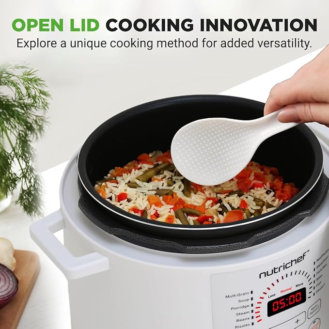 NutriChef Electric Pressure Cooker 6 Quart Capacity | 9 Function Digital - Image 4