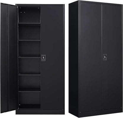 MIIIKO Metal Cabinet for Storage, Locking Door Tall Steel Storage Cabinet by MIIIKOOfficeFurniture