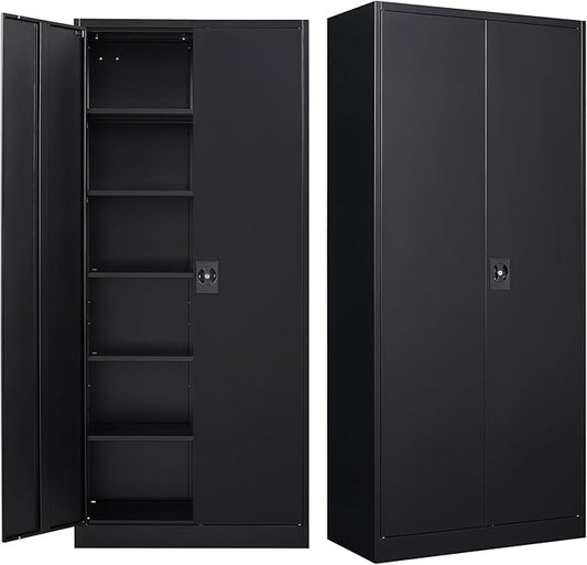 MIIIKO Metal Cabinet for Storage, Locking Door Tall Steel Storage Cabinet by MIIIKOOfficeFurniture
