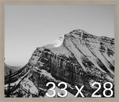 Frame It Easy 33 x 28 Rustic Gray Wood Frame by FrameItEasy