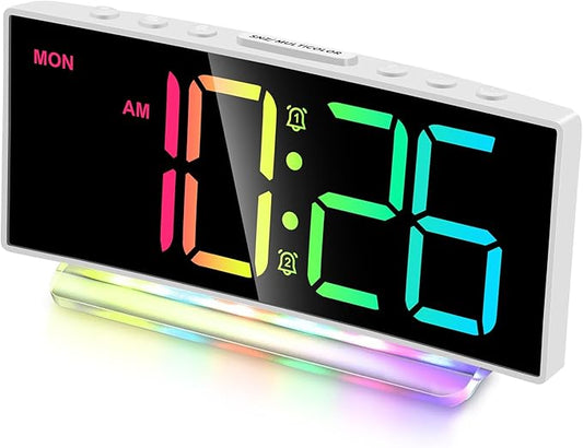 Cadmos Loud Alarm Clocks for Heavy Sleepers, Large Digital Display, 7 Color by Cadmos