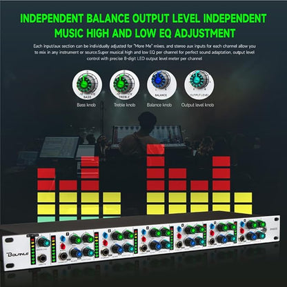 Bolanle PH6000 6-Channel Headphone Mixing Distribution Amplifier High-Power - Image 4