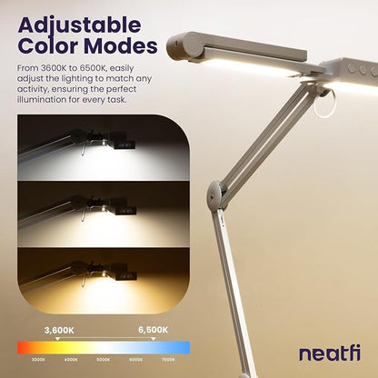 Neatfi 3, 000 Lumens LED Desk Lamp, 360 SMD LEDs, CRI 95, Adjustable Light Modes - Image 5