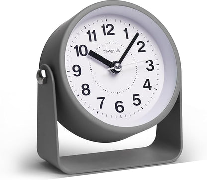 Analog Alarm Clock, Silent Non-Ticking Quartz Movement, Battery-Operated by TIMESS