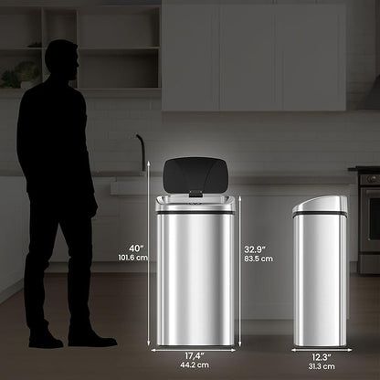 iTouchless 91 Liter / 24 Gallon Sensor 2.0 Kitchen Trash Can - Image 6