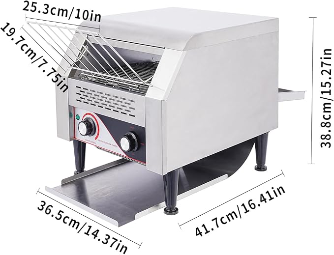 Commercial Toaster Conveyor 300 Slices/h Electric Countertop Toaster - Image 3