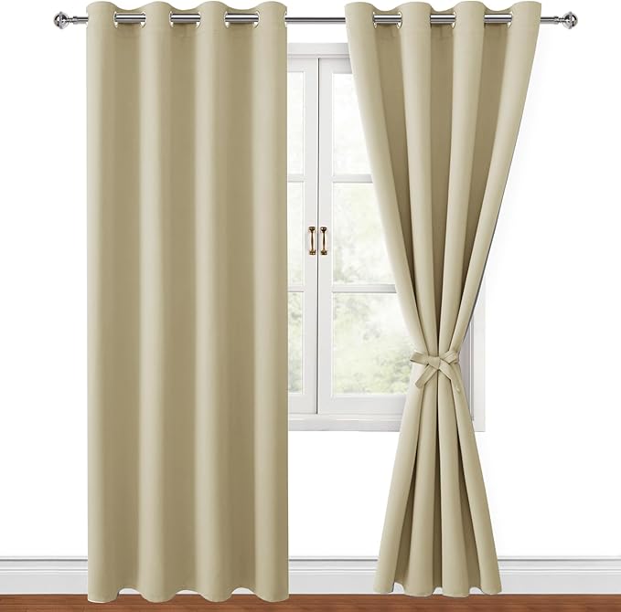 Hiasan Blackout Curtains for Bedroom, 52 x 84 Inches Long by Hiasan